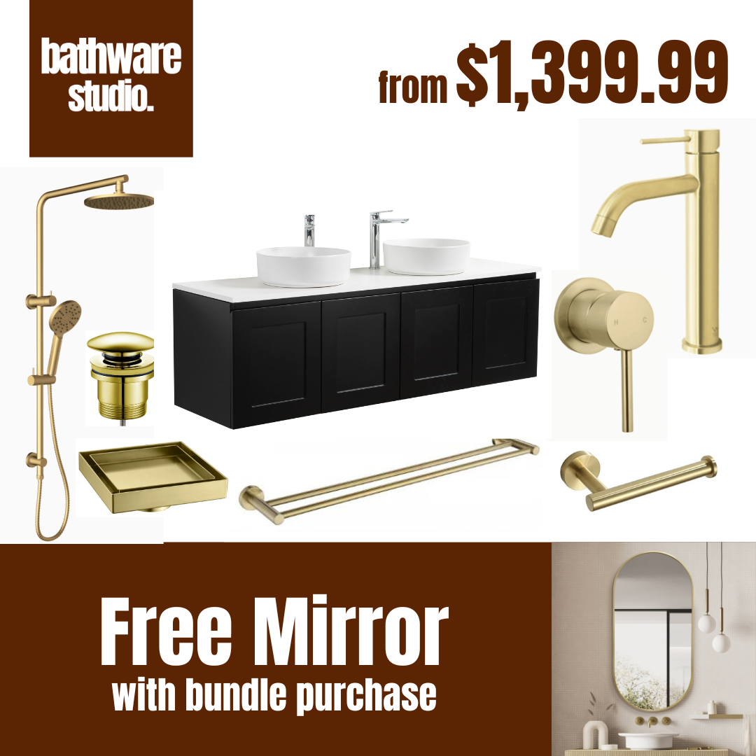 Matte Black Hampton Vanity Bundle