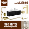 Matte Black Hampton Vanity Bundle