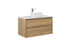 Birchwood Oak  Wall Hung Vanity