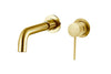 CIRC - Brushed Gold Concealed Wall Basin Mixer With Spout