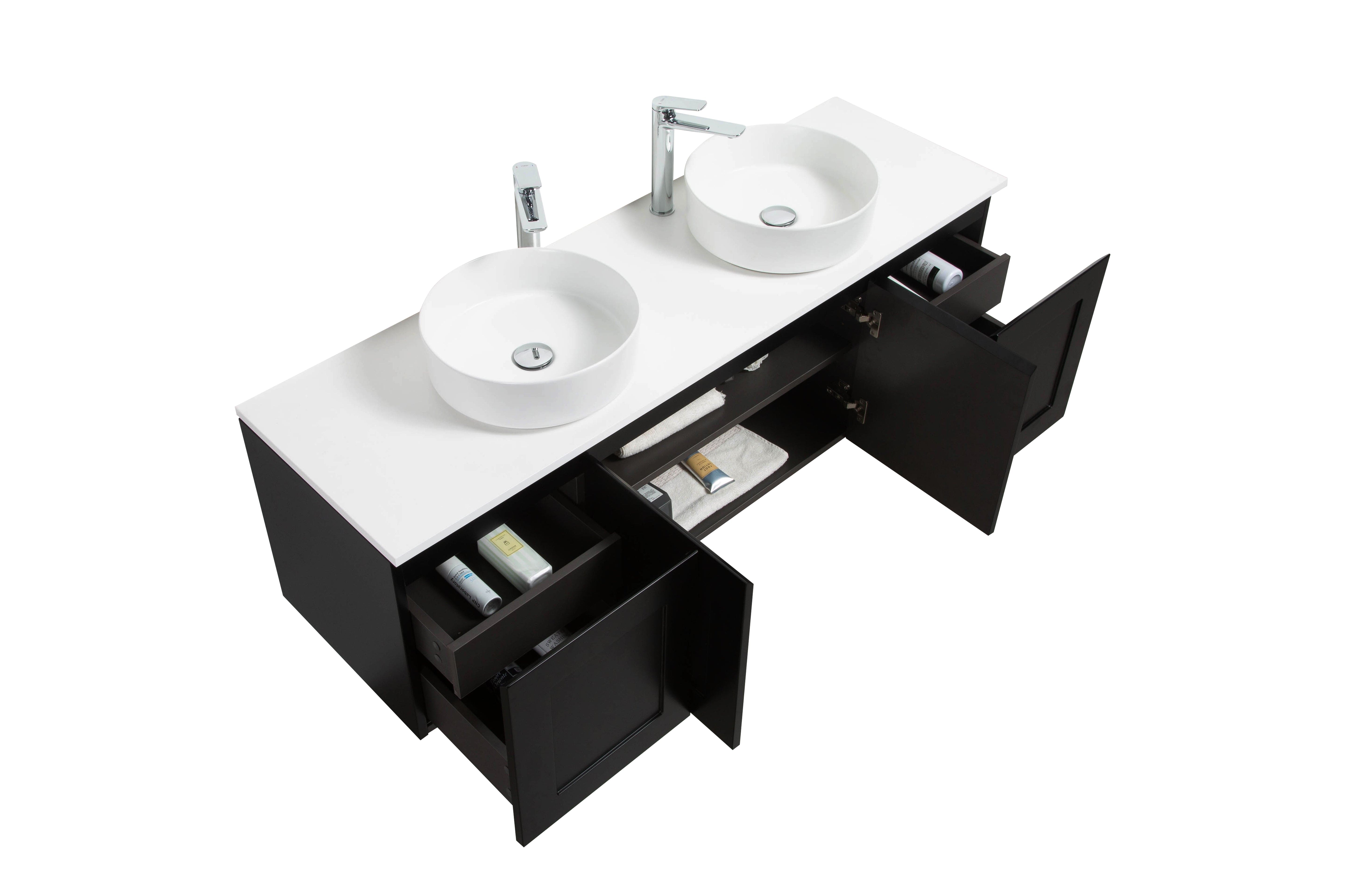 Matte Black Hampton Vanity Bundle