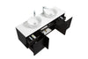 Matte Black Hampton Vanity Bundle