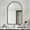 Arch Matte Black Metal Framed Mirror | 900 x 600