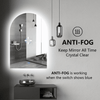 Arch Backlit LED Mirror | 900 x 600 | Anti-Fog and Dimmable
